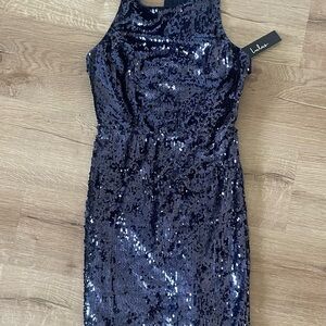 Lulu's Navy Sequin Dress